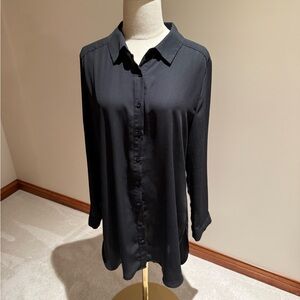 Como Vintage Black Button-Down Shirt